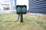 Prise de jardin avec piquet de terre IP44 double 1,4 m H07RN-F 3G1,5