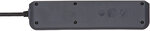 Multiprise avec protection contre les surtensions 3 prises anthracite 1,5 m 13.500A H05VV-F 3G1,5 Sac polyethylene