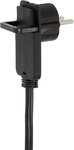 Multiprise avec fiche plate 4 prises noire 2m H05VV-F 3G1,5