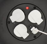 Enrouleur de cable VL2-X 3 prises avec USB noir 10 m H05VV-F 3G1,5