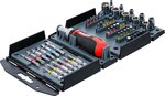 Jeu d’embouts/de douilles avec poignee rotative a cliquet pour embouts reversibles 53 pieces