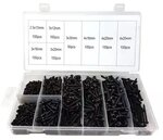 Assortiment de vis acier zinque noir 750 pcs