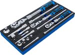 Jeu de cliquets extensible reversible (1/4) - (3/8) - (1/2) 17 pieces