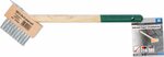 Brosse metallique a joints pour mauvaises herbes manche court avec grattoir 300 mm