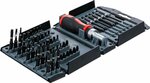 Jeu d'embouts de torsion avec poignee rotative a cliquet pour embouts reversibles 52 pcs