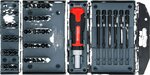 Jeu d'embouts de torsion avec poignee rotative a cliquet pour embouts reversibles 52 pcs