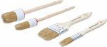 Jeu de pinceaux plats / annulaires 4 pcs
