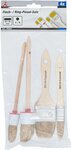 Jeu de pinceaux plats / annulaires 4 pcs