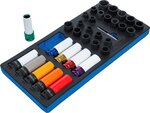 Insert de servante d’atelier 1/3 : Kit de douilles a choc / boulons de roue speciaux et extracteurs de vis a profil helicoidal (1/2) 33 pcs