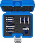 Jeu d'extracteurs de vis pour profil T defectueux (pour Torx) T10 - T55 11 pieces