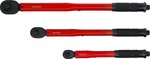 Jeu de cles dynamometrique (1/4) 2 - 24 Nm, (3/8) 19 - 110 Nm, (1/2) 28 - 210 Nm 3 pieces