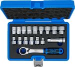 Coffret de douilles avec cliquet traversant Gear Lock 10 - 24 mm 17 pieces