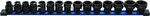 Douille a choc six pans extra plates (1/2) 10 - 24 mm 15 pieces