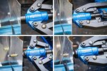 Jeu de pinces a riveter bras long pour rivets borgnes et ecrous-rivets