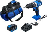 Jeu de perceuse a percussion sur batterie sans balais 65 Nm 18 V avec batterie et chargeur rapide