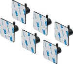 Jeu de crochets pour serviettes noir autocollants 6 pcs