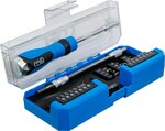 Jeu d’embouts de tournevis avec poignee rotative a fonction cliquet reversible 43 pieces