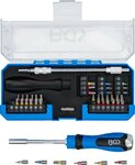 Jeu d’embouts de tournevis avec poignee rotative a fonction cliquet reversible 43 pieces