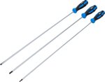 Jeu de tournevis extra longues fente cruciformes PH Profil T (pour Torx) 3 pieces