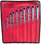 Jeu de cles a cliquet a anneau extra-long 8–19mm 10-pieces
