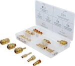Jeu de raccords rapides a air comprime et raccords rapides a air comprime laiton 21 pcs
