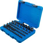 Jeu d’embouts et de douilles Profil E/T (pour Torx)/Profil T (pour Torx) avec perçage/Profil TP (pour Torx Plus) 52 pieces