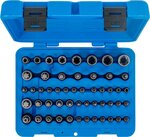 Jeu d’embouts et de douilles Profil E/T (pour Torx)/Profil T (pour Torx) avec perçage/Profil TP (pour Torx Plus) 52 pieces