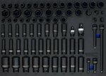 Insert de servante d'atelier 3/3 : Jeu de douilles a choc six pans (3/8), (1/2) 8 - 32mm 73 pieces
