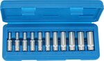 Jeu de douilles longues 11 pieces 1/4 hexagonales 4-13 mm