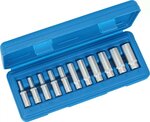 Jeu de douilles longues 11 pieces 1/4 hexagonales 4-13 mm