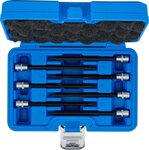Jeu d’embouts douilles (1/4) profil T (pour Torx) a tete spherique T10 - T40, 7 pieces