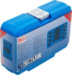 Jeu d’embouts douilles (1/4) profil T (pour Torx) a tete spherique T10 - T40, 7 pieces