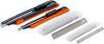 Jeu de cutters a lames universelle Largeur de lame 9 / 18 mm 4 pieces