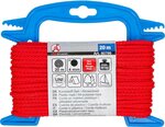 Corde en matiere plastique / utilisation universelle 4 mm x 20 m rouge