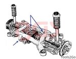 Jeu d’outils pour montage et demontage Silentblocs pour BMW E38, E39 7 pieces