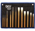 Jeu de chasse-goupilles, burins, pointeaux12 pieces
