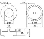 Douille a ergots tete spherique pour Mercedes-Benz classe M