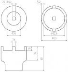 Douille 4 ergots joint a rotule Broche Cle pour Mercedes-Benz classe M