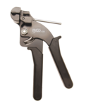 Pince de serrage pour bandes metalliques a auto-blocage