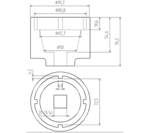 Cle a ergot pour bride de bo te pour SCANIA 72/80 mm