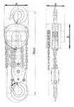 Palan a chaine 2.0T 6,0M (MW) HNSJ2060