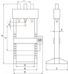 Presse hydraulique d'atelier manuelle 50 t