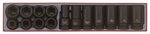 Jeu de douilles choc tx-15pcs 3/4