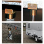 Adaptateur pour cric bouteille a bord sureleve simple