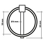 Goupille de securite 6mm avec anneau
