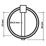 Goupille clip 4,5mm pieces x2