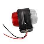 Largeur rouge clair/blanc 67x78mm plat