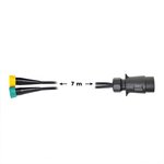 Jeu de cables 7M avec fiche 7 broches et 2 connecteurs 5 broches