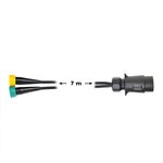 Faisceau cable 7M avec fiche 7-poles et 2x connecteur 5-poles