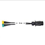 Jeu de cables 5M avec fiche 7 broches et 2 connecteurs 5 broches